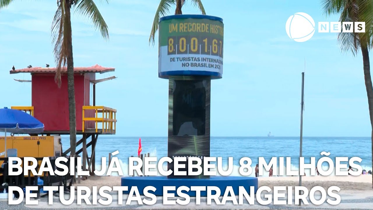 Brasil j&aacute; recebeu 8 milh&otilde;es de turistas estrangeiros em 2025