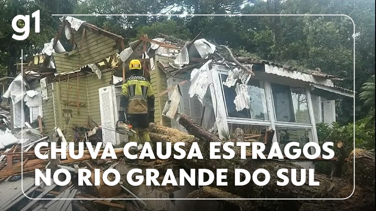Chuva causa estragos no Rio Grande do Sul