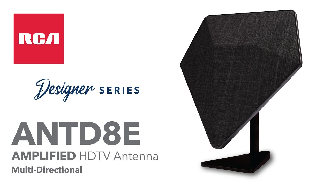 RCA ANTD8E Amplified Multi-Directional Fabric HDTV Antenna