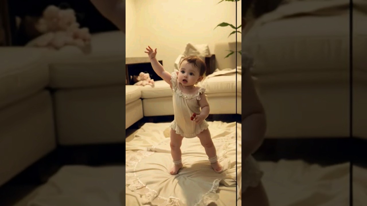 cute baby dancing video AI#baby #short  #dance