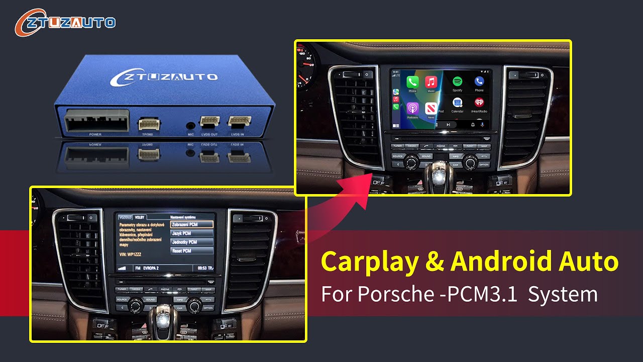 ZTUZAUTO Wireless CarPlay for Porsche  with PCM3.1  , install step by step .