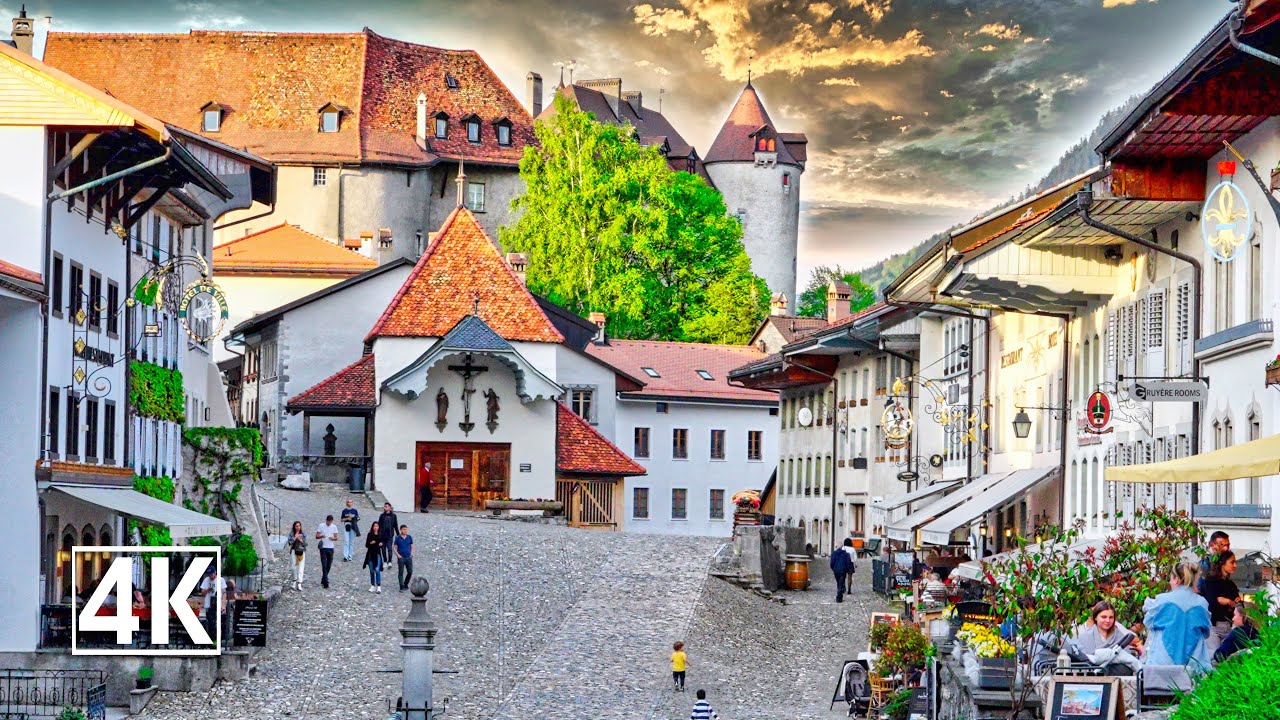 Switzerland, Gruyères🇨🇭Cheese, chocolate, and beautiful cobblestoned streets