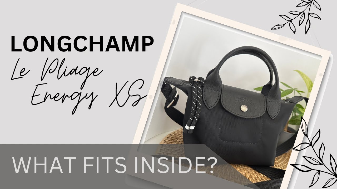 What fits inside a Longchamp Le Pliage Energy XS?