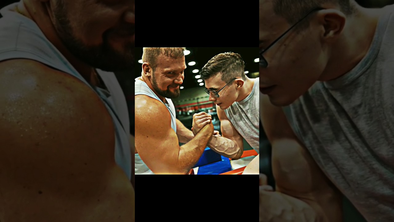 Levan showed the real strength of Sarychev #armwrestling #levansaginashvili #shorts