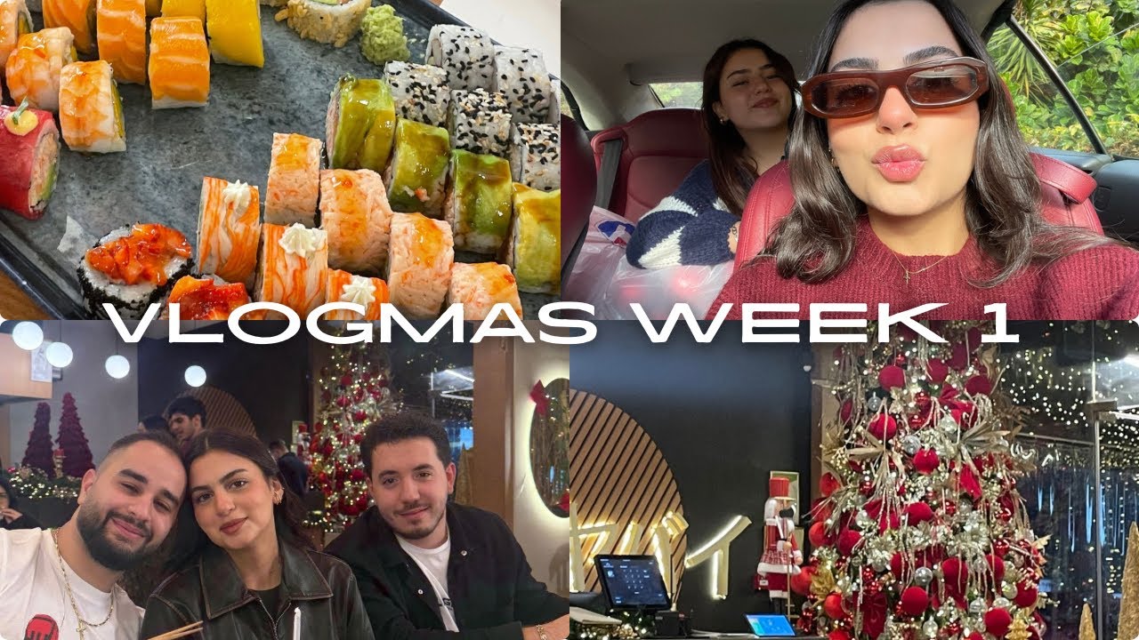VLOGMAS WEEK 1 l SUSHI, CHRISTMAS TREE DECORATING, POPE🎄🍣❤️