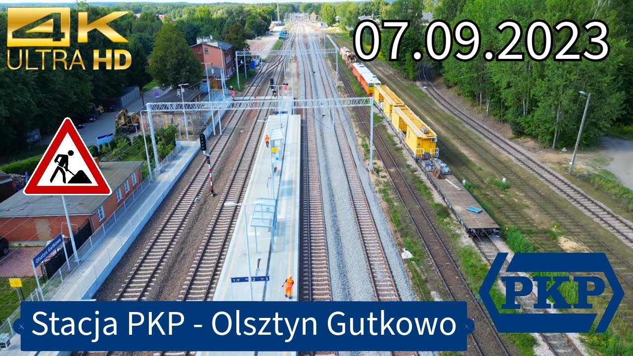Stacja PKP - Olsztyn Gutkowo. dron  07.09.2023    4k 60fps