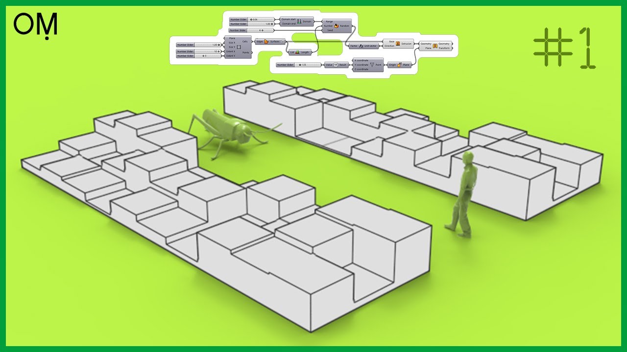 grasshopper beginners tutorial -  Short Scripts For Beginners - Video #1 (Random Path Boxes)