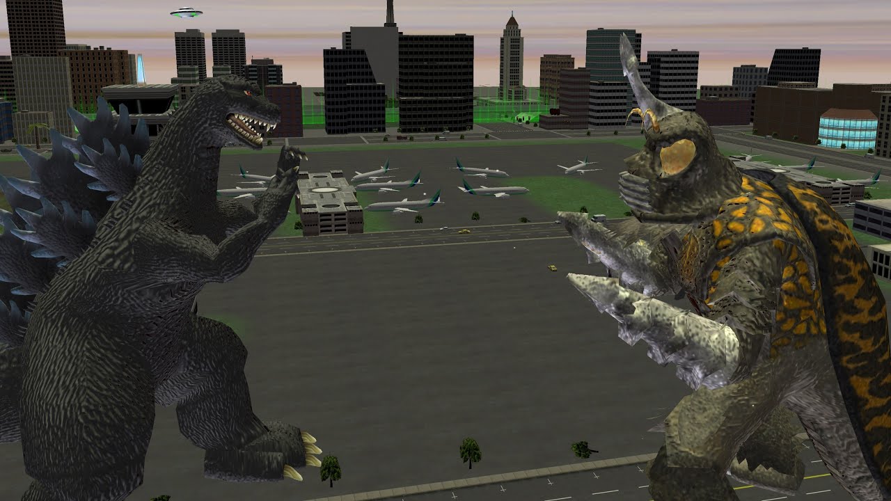 Godzilla Destroy All Monsters Melee: Godzilla 90's VS Megalon (Hard) [GCN]