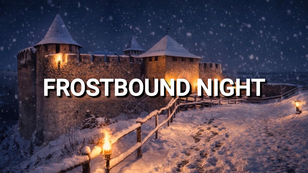 Frostbound Courtyard | Ultra Calm Castle Night (No Vocals, No Bass)