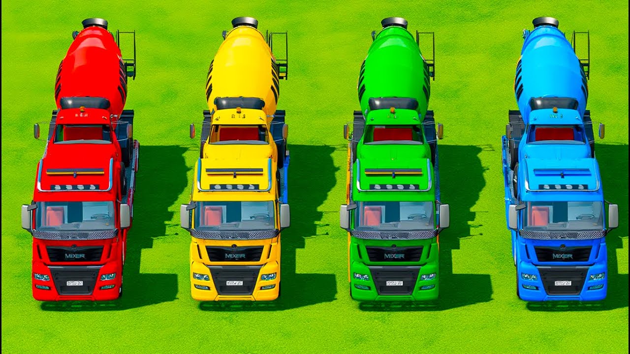 TRANSPORTING POLICE CARS, AMBULANCE, FIRE TRUCK, COLORFUL CARS WITH TRUCK | FS22