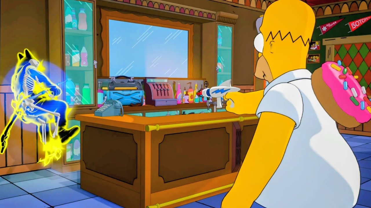 HOMER SIMPSON , DEODORANT APPLICATOR  , SPRINGFIELD MAP ... | THE SIMPSONS X FORTNITE SEASON 