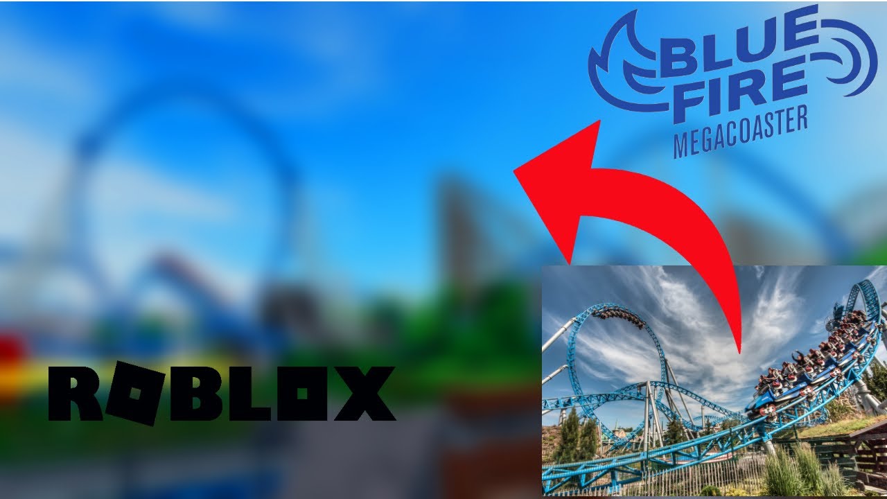 Blue fire Megacoaster in Roblox !