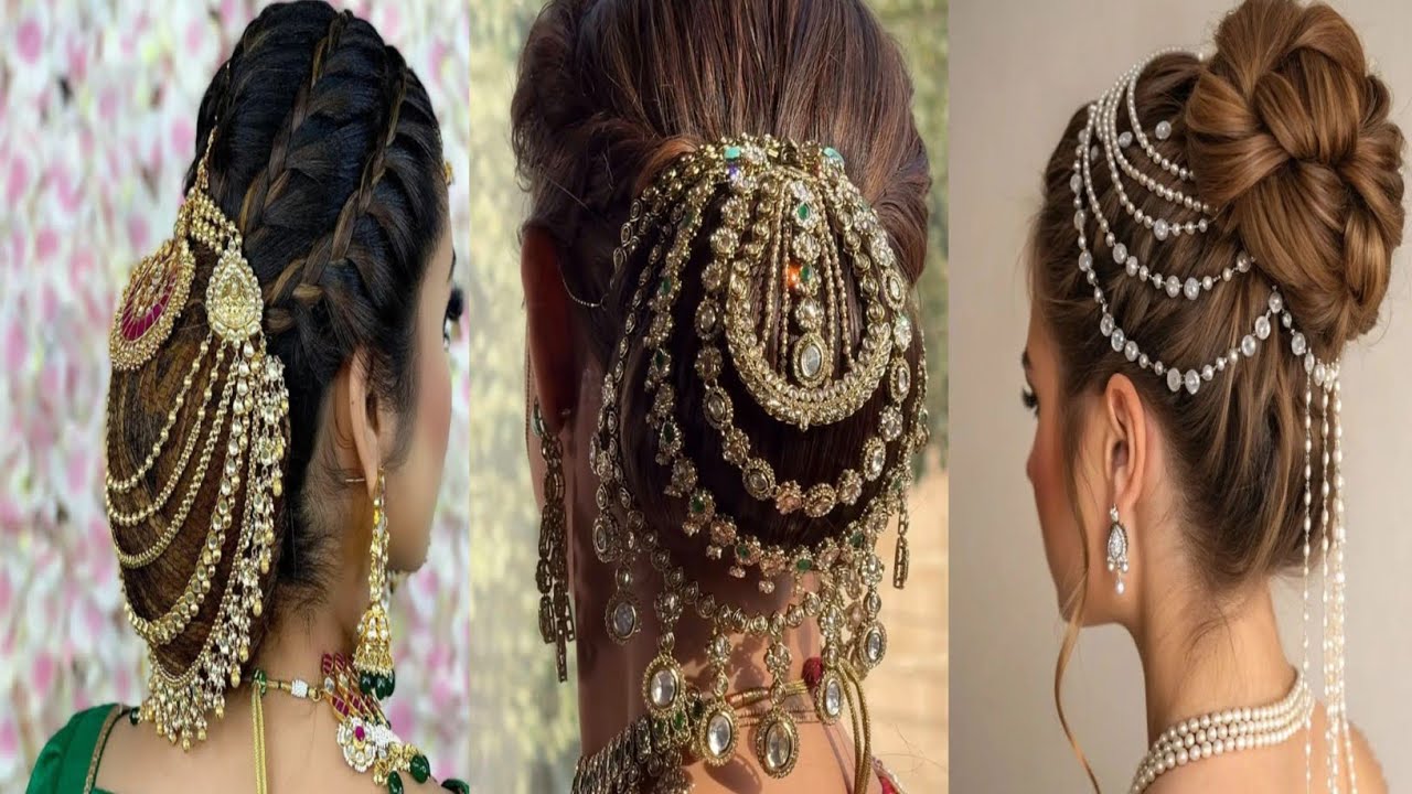 Luxurious latkan bridal bun😍❤️🔥chic designs