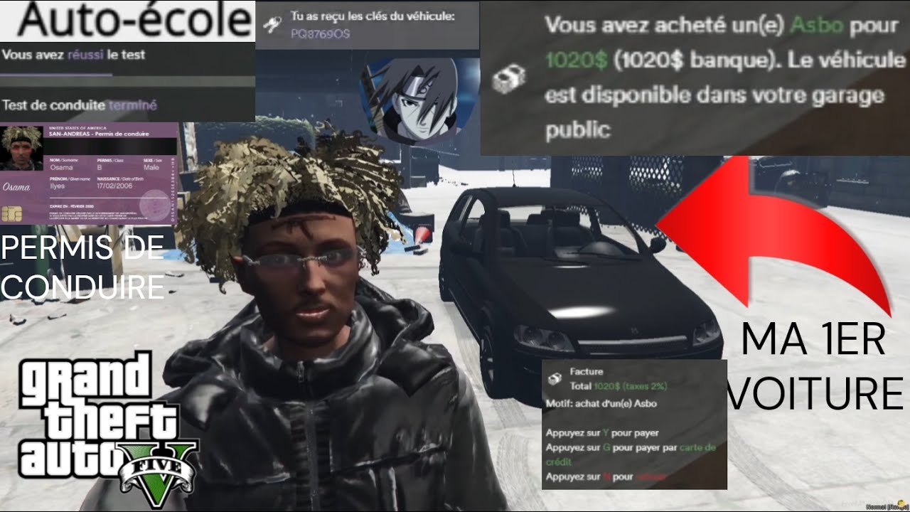 GTARP(FLASHBACK FA) AVENTURE #1 J'AI LE PERMIS DE CONDUIRE,ACHETE MA 1ER VOITURE ET TRAVAIL AU TABAC