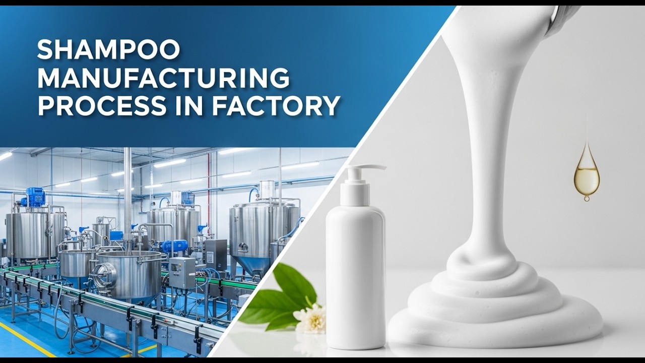 Shampoo Manufacturing Process in Factory