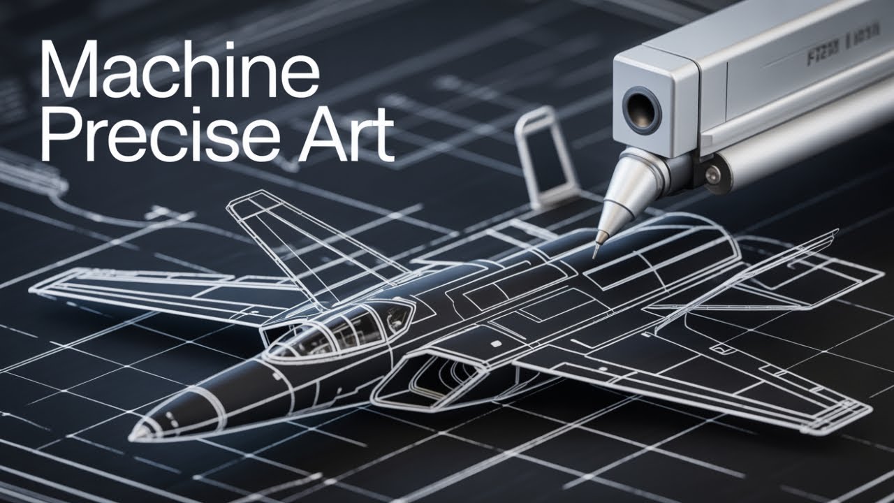Watch a Pen Plotter Draw the F-22 Raptor with Insane Precision