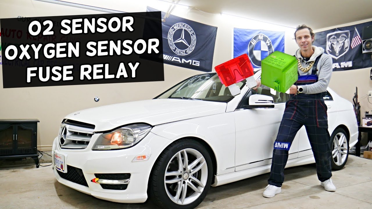 MERCEDES W204 O2 Sensor Oxygen Sensor Fuse Relay Location Replacement C250 C300 C180 C200 C220 C280