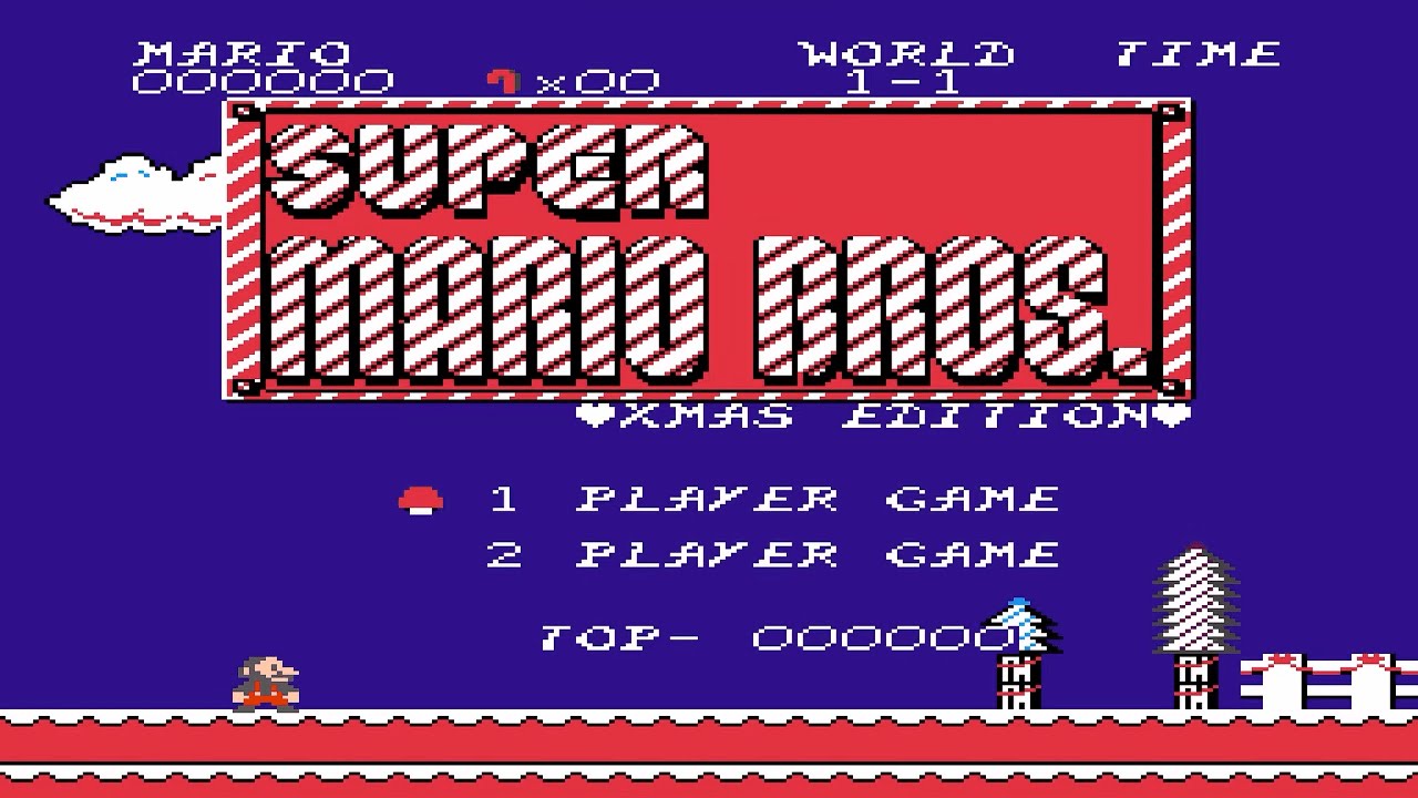 Super Mario Bros - Xmas Edition (NES) Longplay