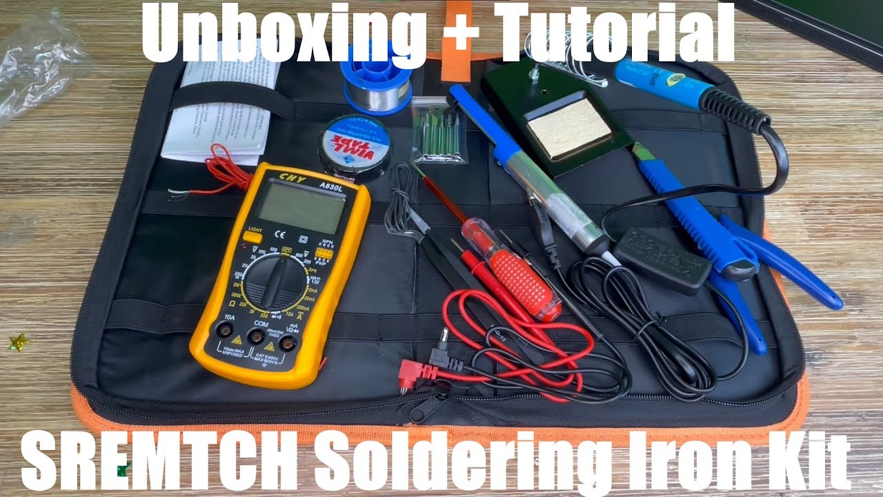 Soldering Iron Kit, Rarlight 60W 110V Adjustable Temperature Welding Tool unboxing and instructions