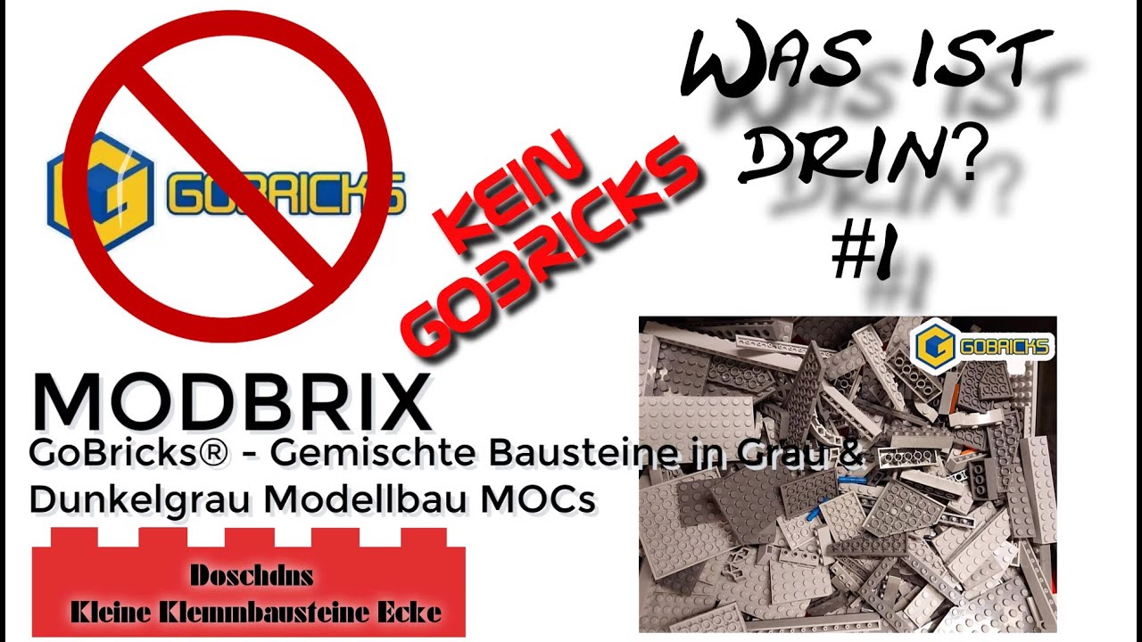 Was ist drin? #01 - MODBRIX - GoBricks&reg; Gemischte Bausteine in Grau & Dunkelgrau - Modellbau MOCs