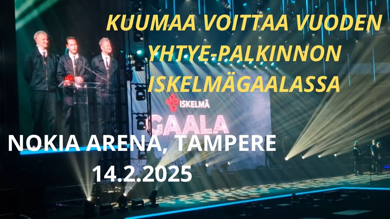 KUUMAA voittaa Vuoden Yhtye-palkinnon Iskelmä Gaalassa 14.2.2025