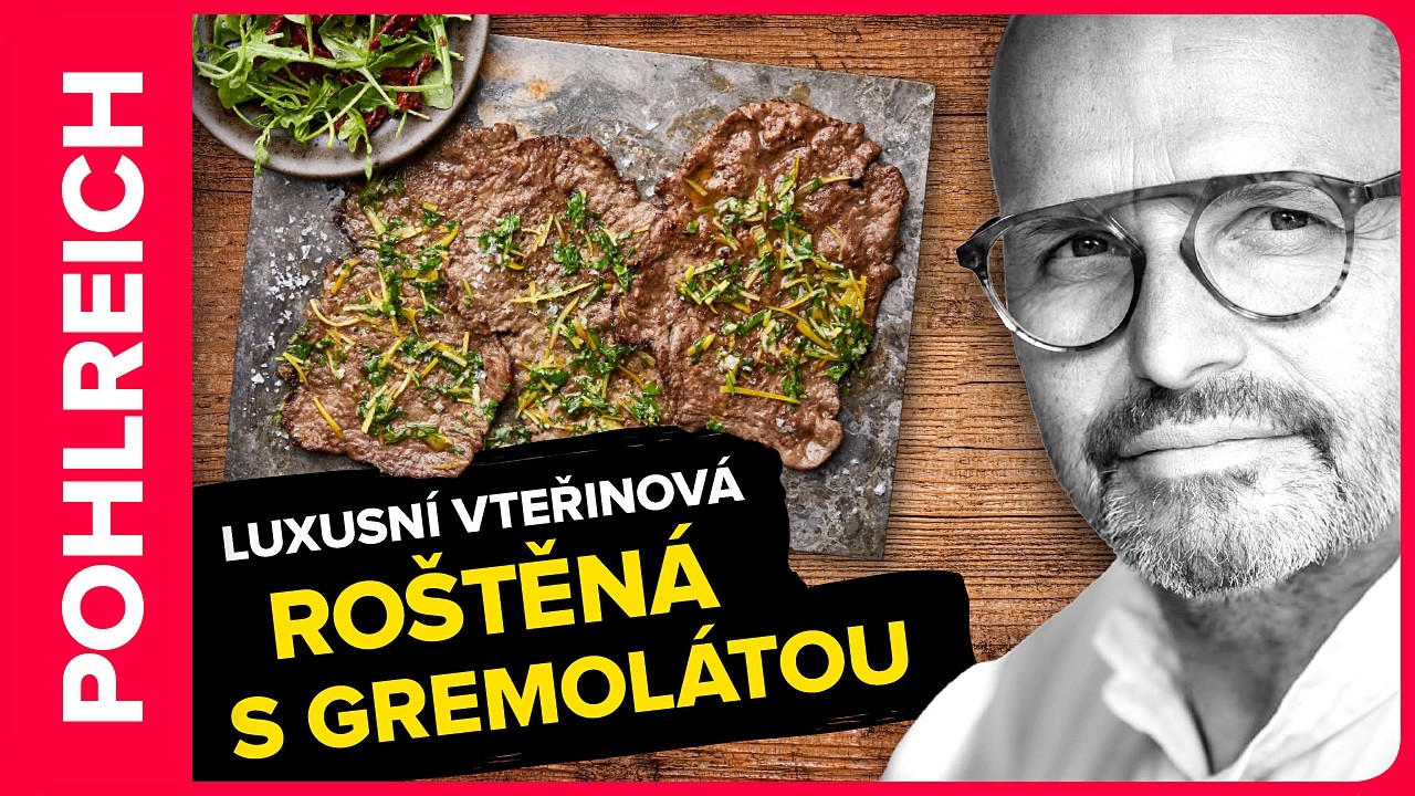 Dokonale šťavnatá vteřinová roštěná s voňavou gremolatou podle Zdeňka Pohlreicha