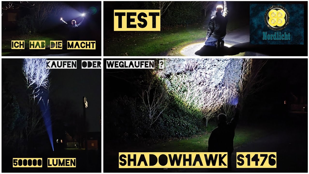 SHADOWHAWK S1476 500000 LUMEN ? TEST#EDC#FLASHLIGHT
