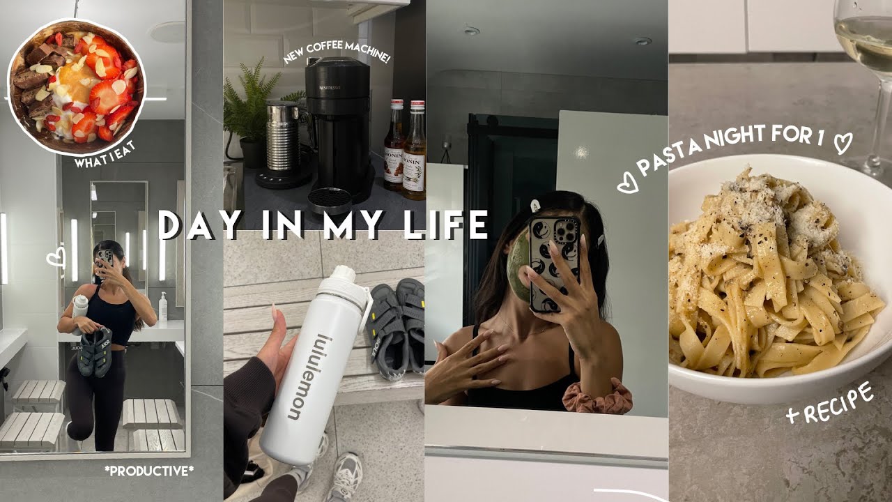 Spend The Day With Me | REALISTIC but Productive ✨ Nespresso, studying, pasta night, self care +