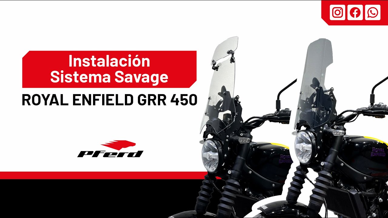 INSTALACIÓN SISTEMA PARABRISAS SAVAGE® | ROYAL ENFIELD GRR 450 | PFERD®