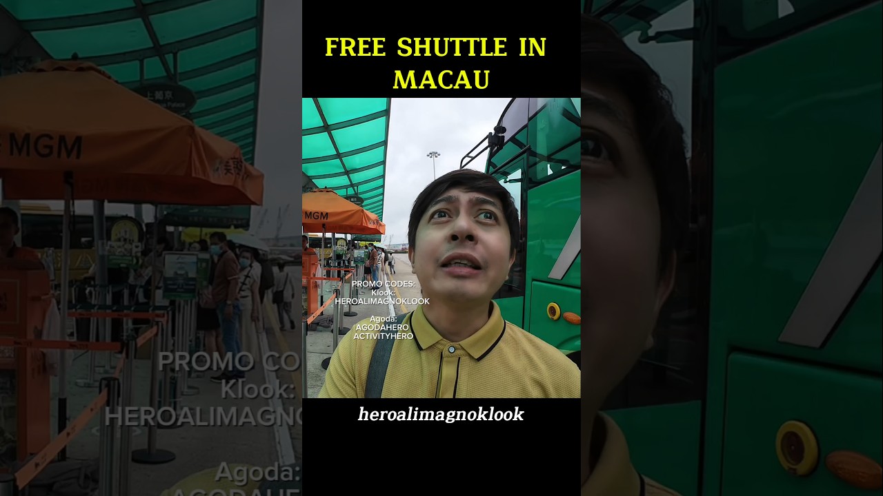 Free Bus from Macau Ferry Terminal to Major Hotels #macau