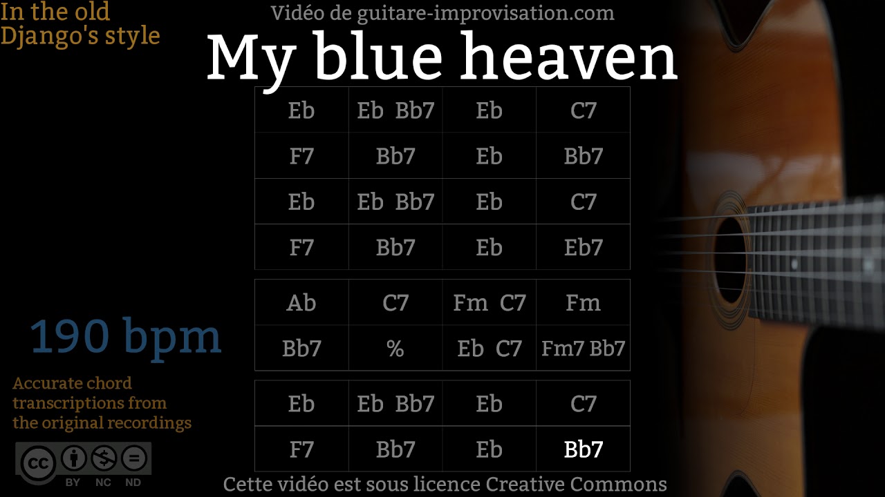 My Blue Heaven (190 bpm) - Gypsy jazz Backing track / Jazz manouche