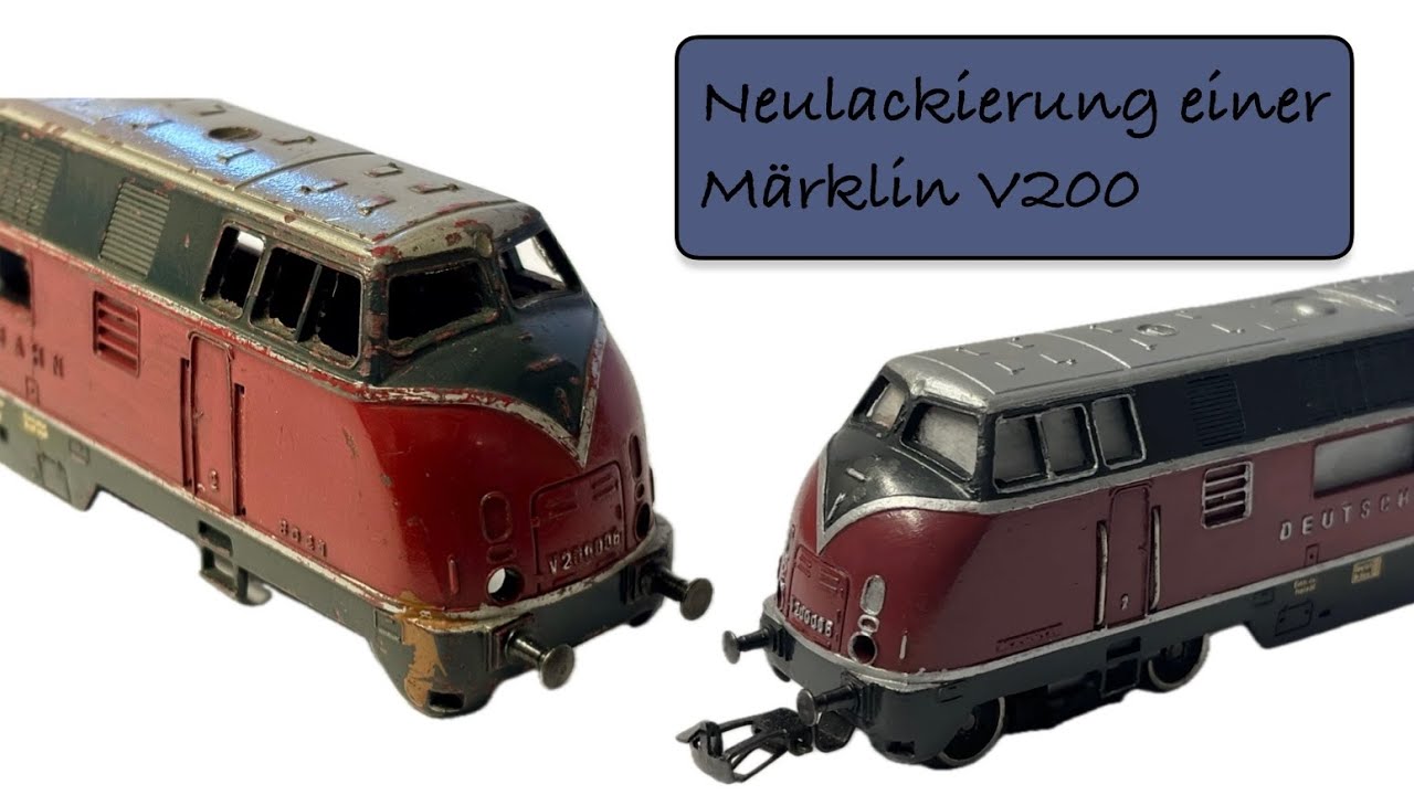 Neulackierung einer alten Märklin V200 ohne Airbrush