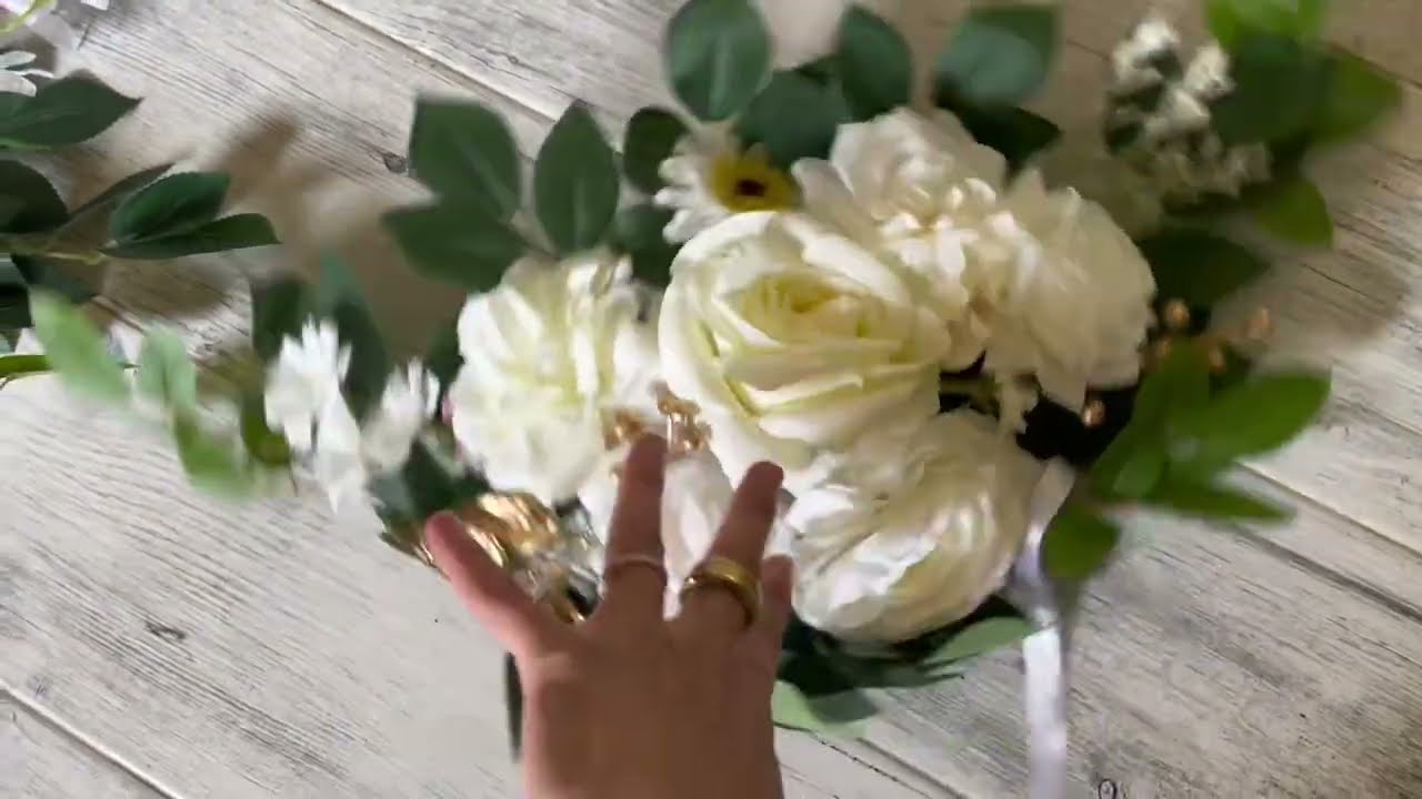 Elegant Wedding Arch Flowers | 2-Piece Artificial Floral Arrangements for Ceremony & Reception Decor