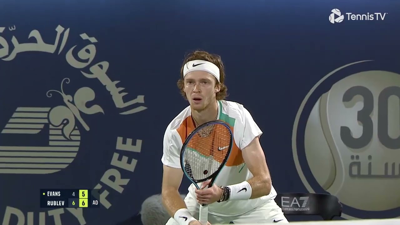 Highlights: Andrey Rublev vs. Daniel Evans in R1 - 2022 Dubai Duty Free Tennis Championships