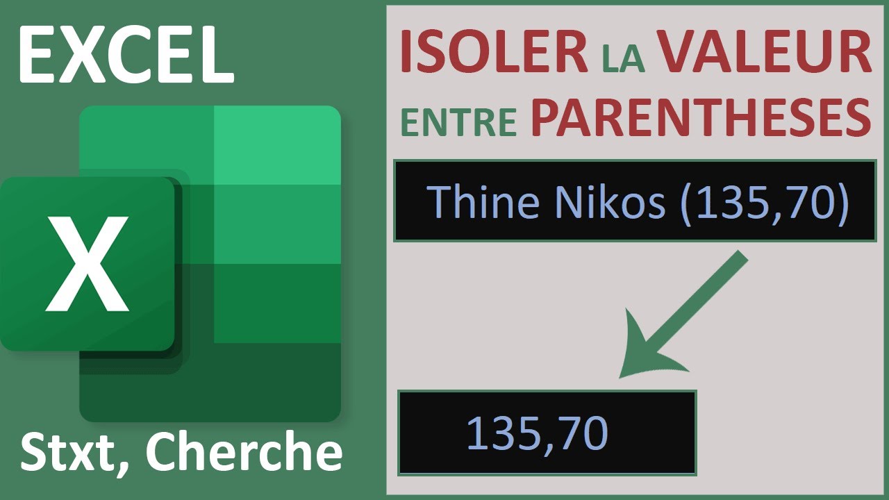 Extraire les valeurs entre parenthèses avec Excel
