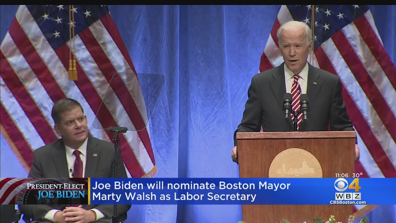 Biden Chooses Boston Mayor Marty Walsh As Labor Secretary