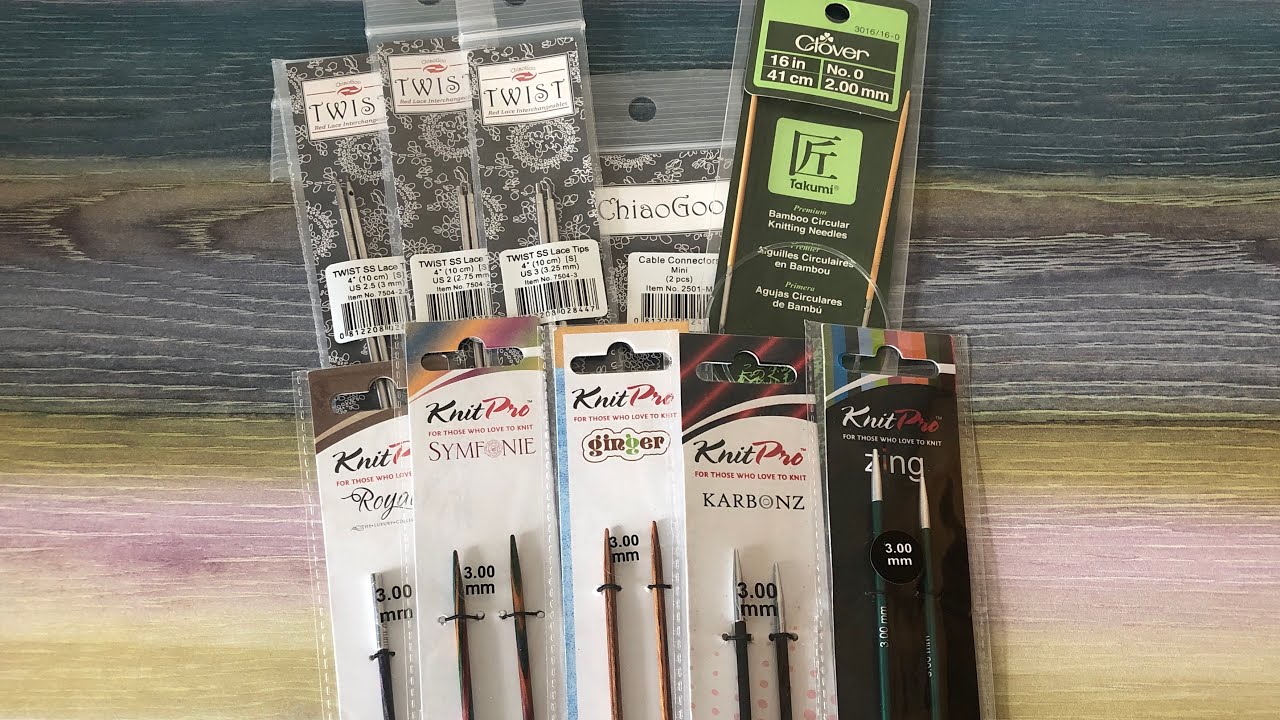 Новые спицы для вязания. ChiaoGoo, Clover, KnitPro (Symfonie Wood, Royale, Zing, Karbonz, Ginger).