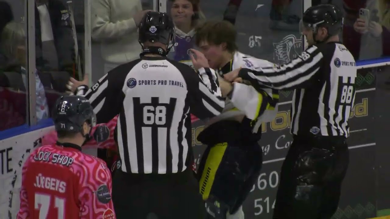 Kris Inglis vs Keaton Jamieson EIHL fight 15-2-26