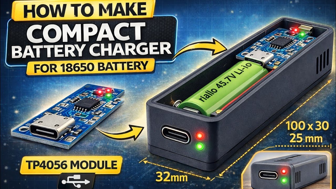 How To Make Lithium ion battery charger at home | 18650 battery charger