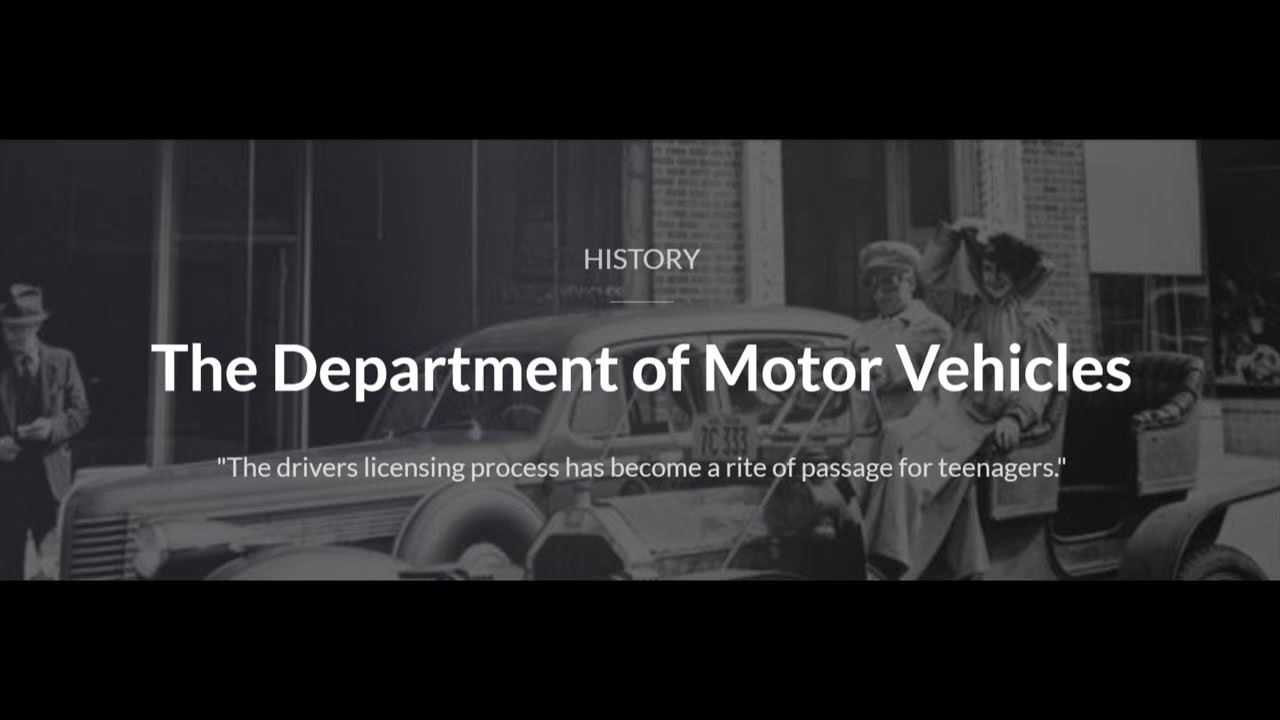 History of the Department of Motor Vehicles DMV.  #automobile #history