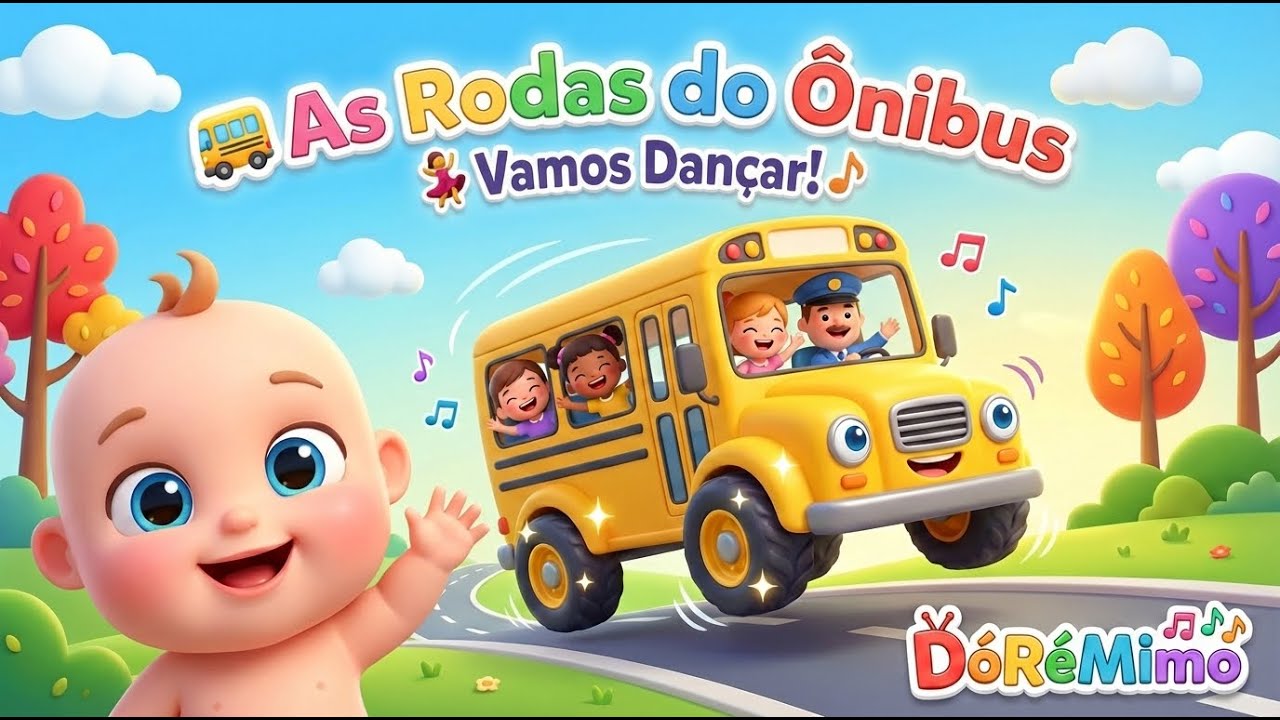 As Rodas do Ônibus – Vamos Dançar! 🎶 | música infantil educativa | venha se divertir com o DóRéMimo.