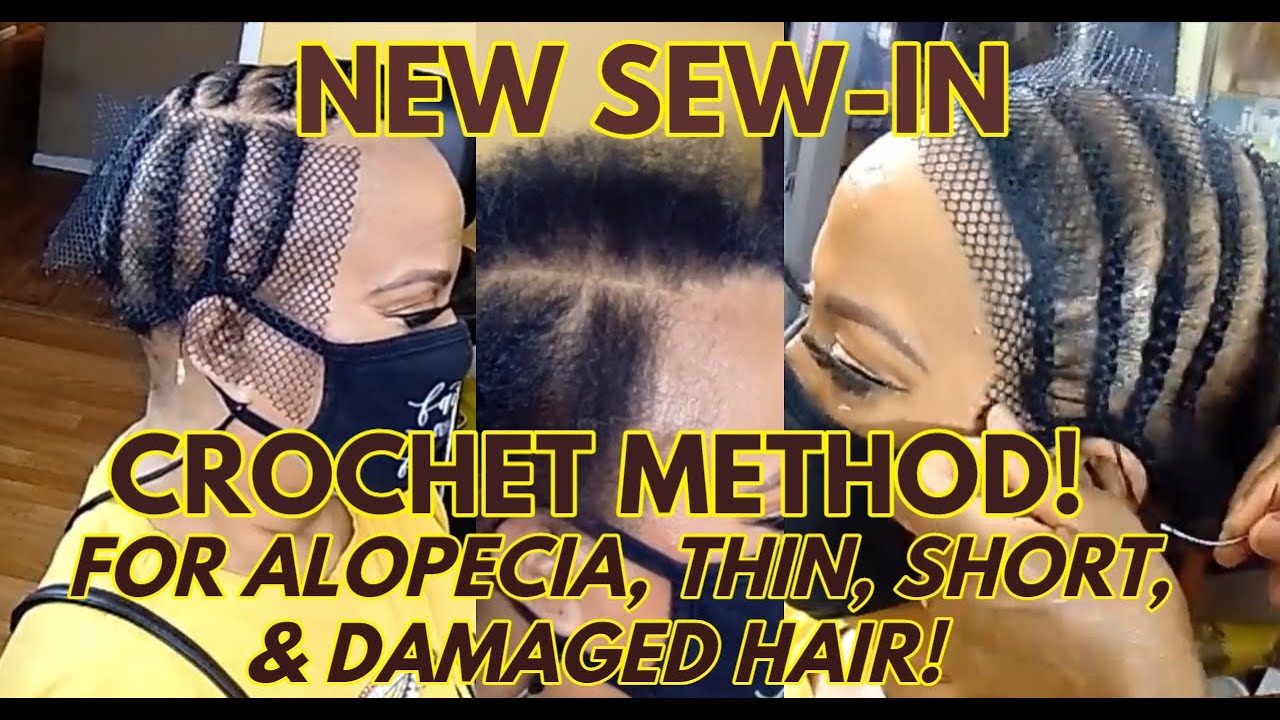 NEW SEW-IN CROCHET METHOD FOR ALOPECIA, SHORT, THIN HAIR WITH GODDESS BOX BRAIDS