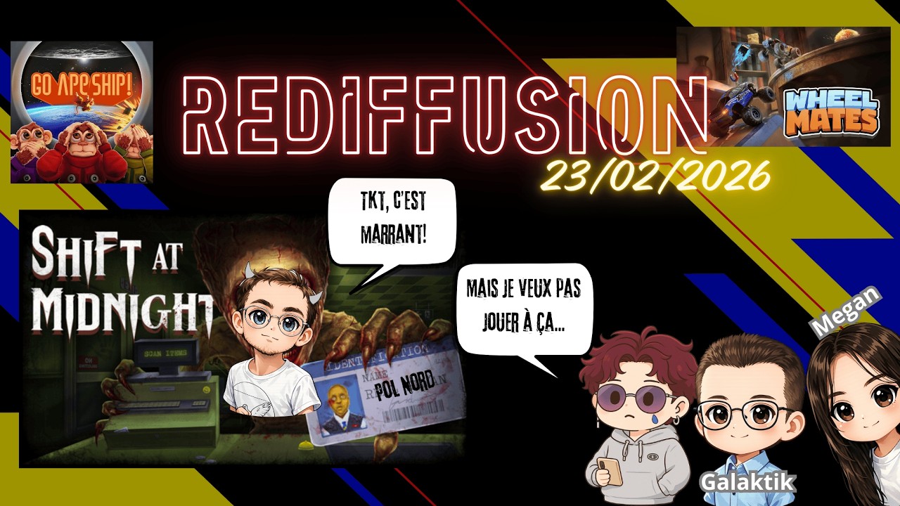 Rediffusion Live du 23/02/2026 - Soirée jeux avec la cheffe