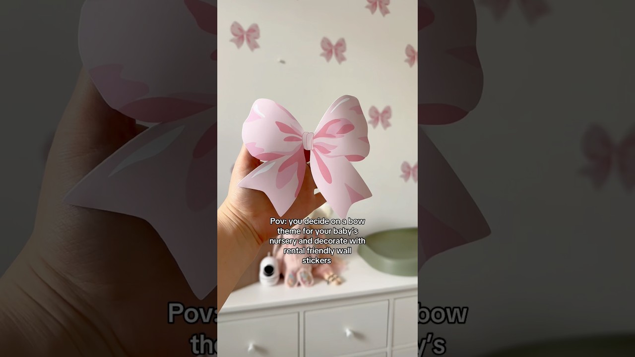 Bow wall stickers 🎀💕 #nursery #kidsroom #wallpaper