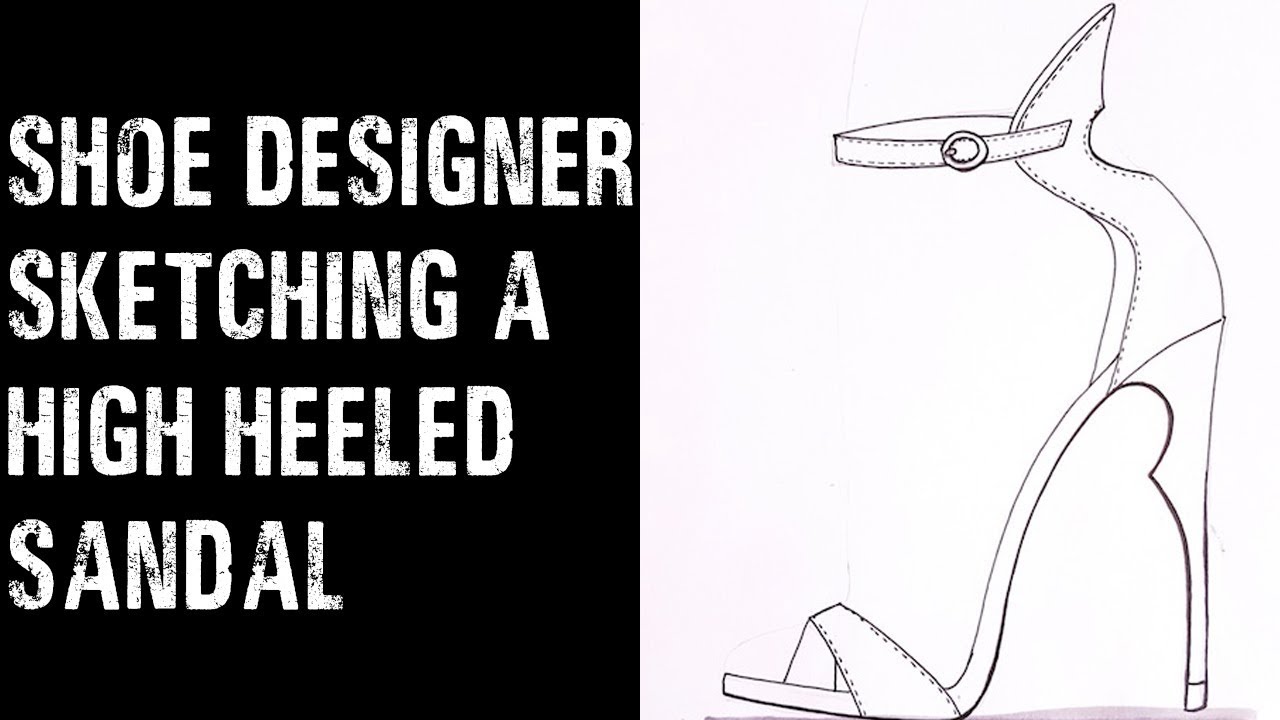 Drawing a High Heel Stiletto Shoe | Footwear Design