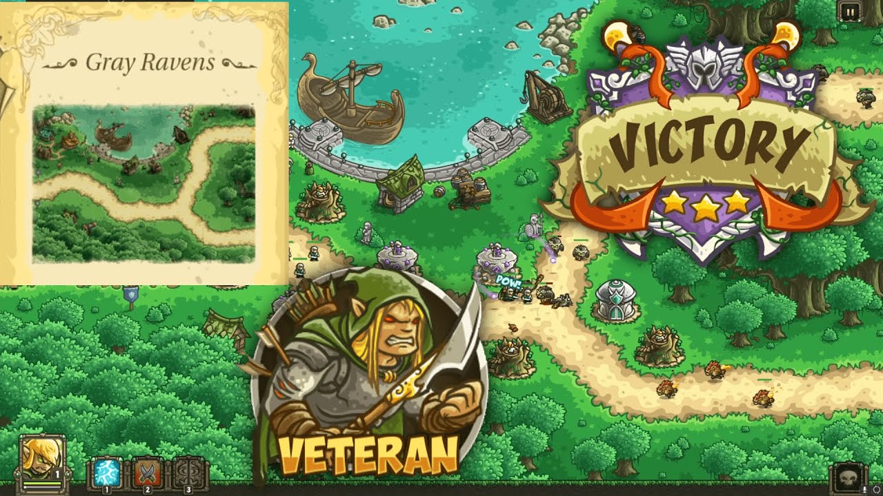 Gray Ravens | Veteran | 3 Stars | Kingdom Rush Origins Campaign