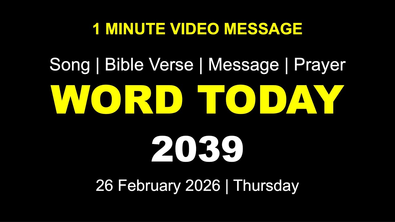 Word Today-2039 | Bro RSV | One-Minute Video Message (Malayalam) | 26 February 2026