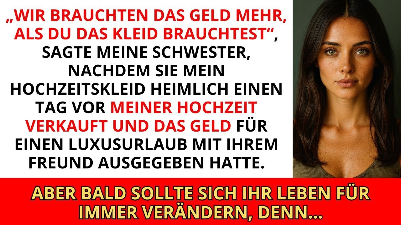 Meine Schwester verkaufte mein Hochzeitskleid einen Tag vor meiner Hochzeit und gab das Geld für...