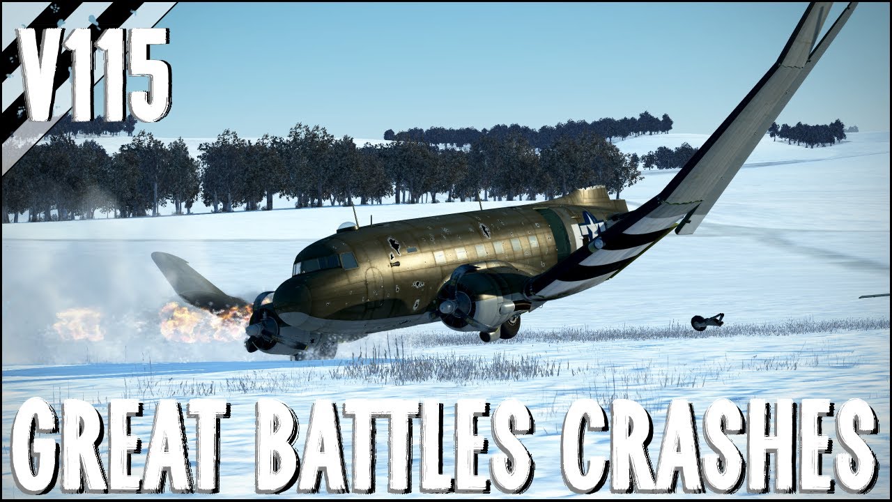 Airplane Crashes & Shootdowns with new C-47 & Hurricane! V115 | IL-2 Sturmovik Flight Sim Crashes