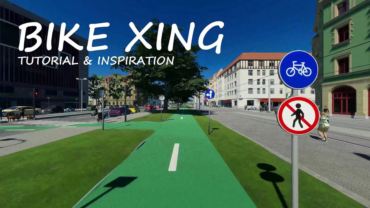 BICYCLE crossing Tutorial & Inspiration - Cities Skylines 2